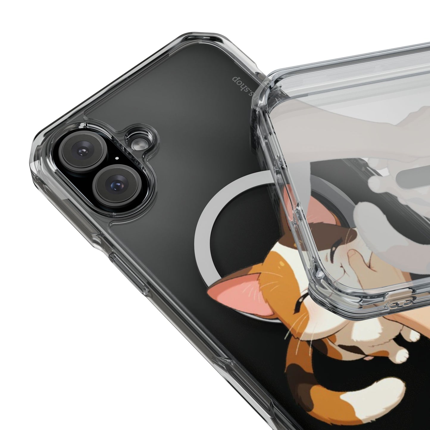 Transcendens Calico Cat Magnetic Clear Impact Cases