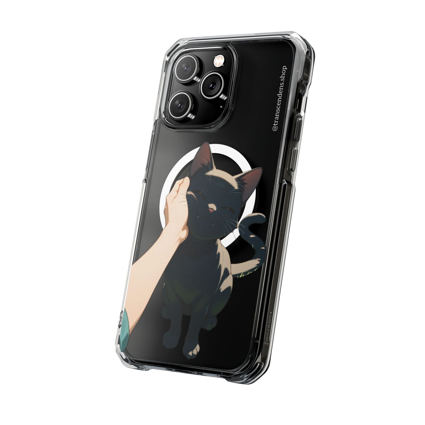 Trancendens Black Cat Magnetic Clear Impact Cases