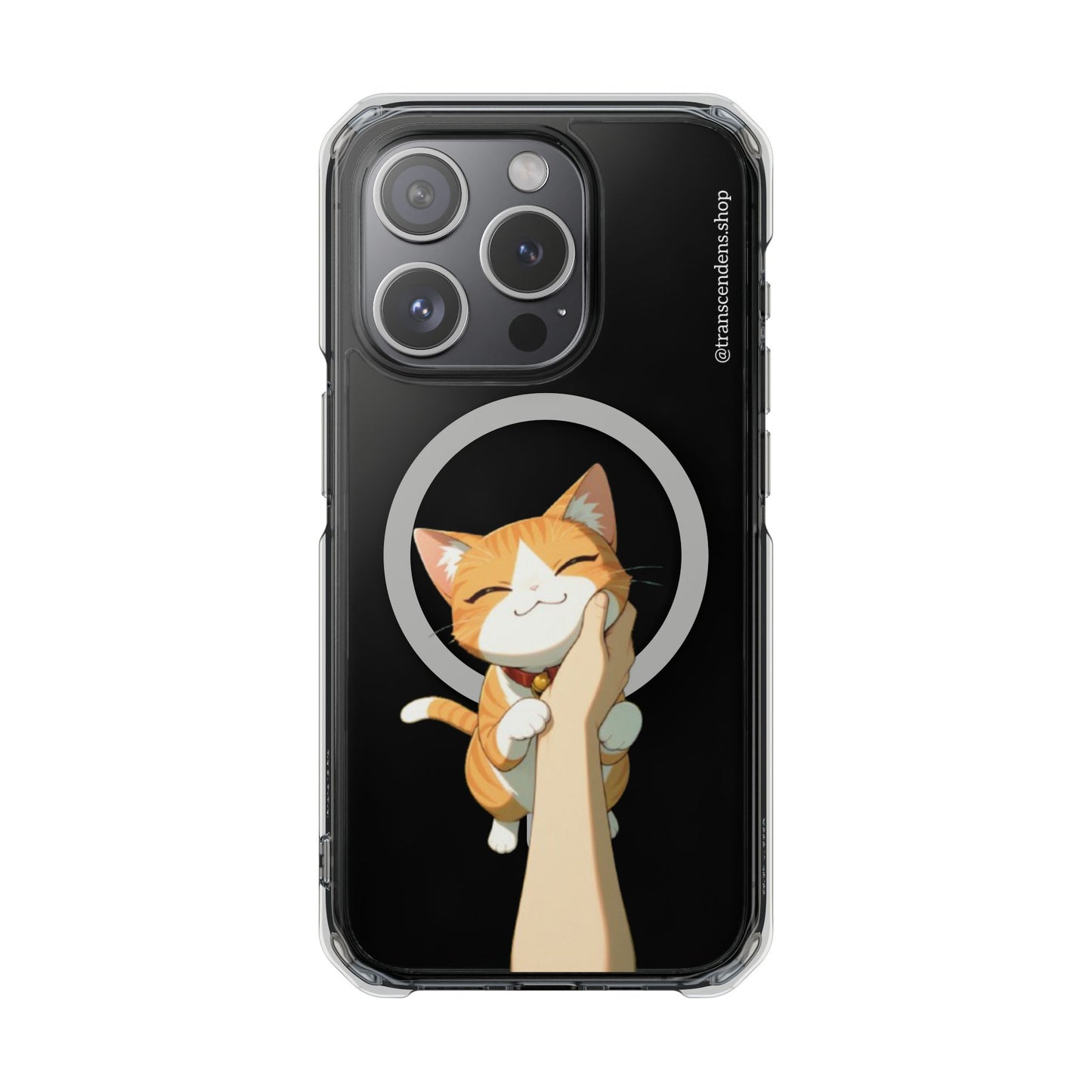 Transcendens Orange Cat Magnetic Clear Impact Cases