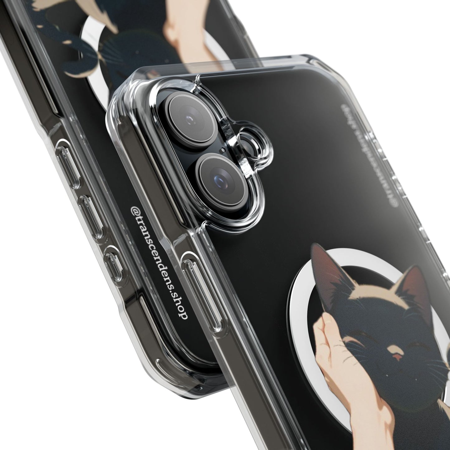 Trancendens Black Cat Magnetic Clear Impact Cases