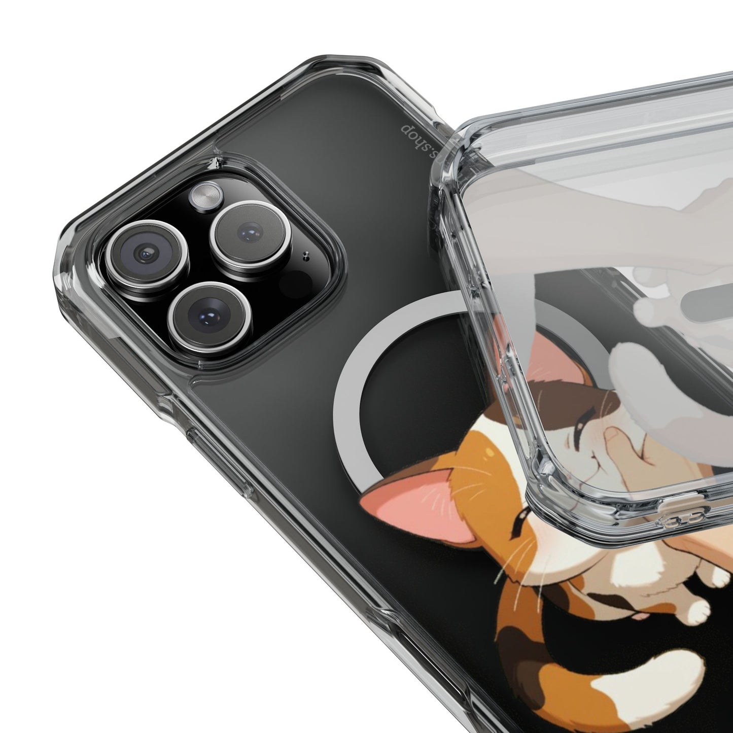 Transcendens Calico Cat Magnetic Clear Impact Cases