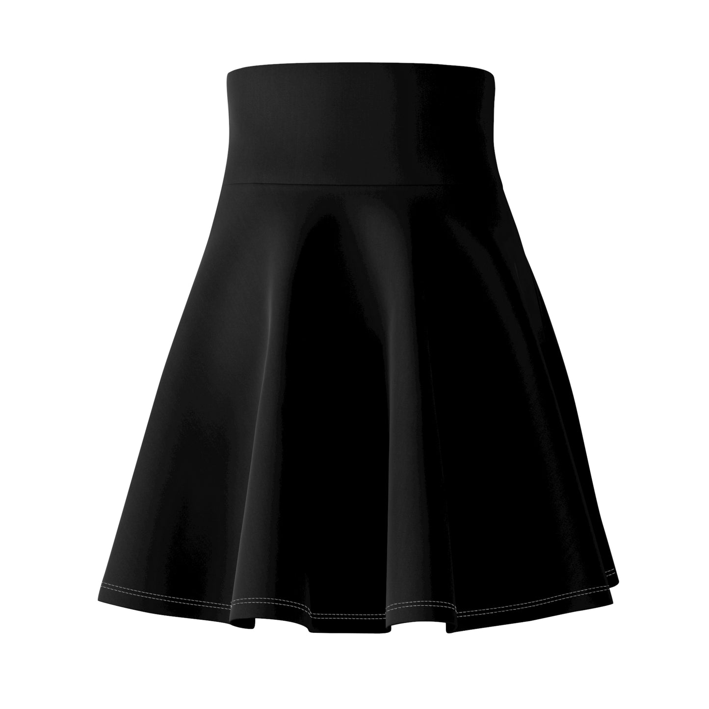 Transcendens Women's Solid Black Skater Skirt