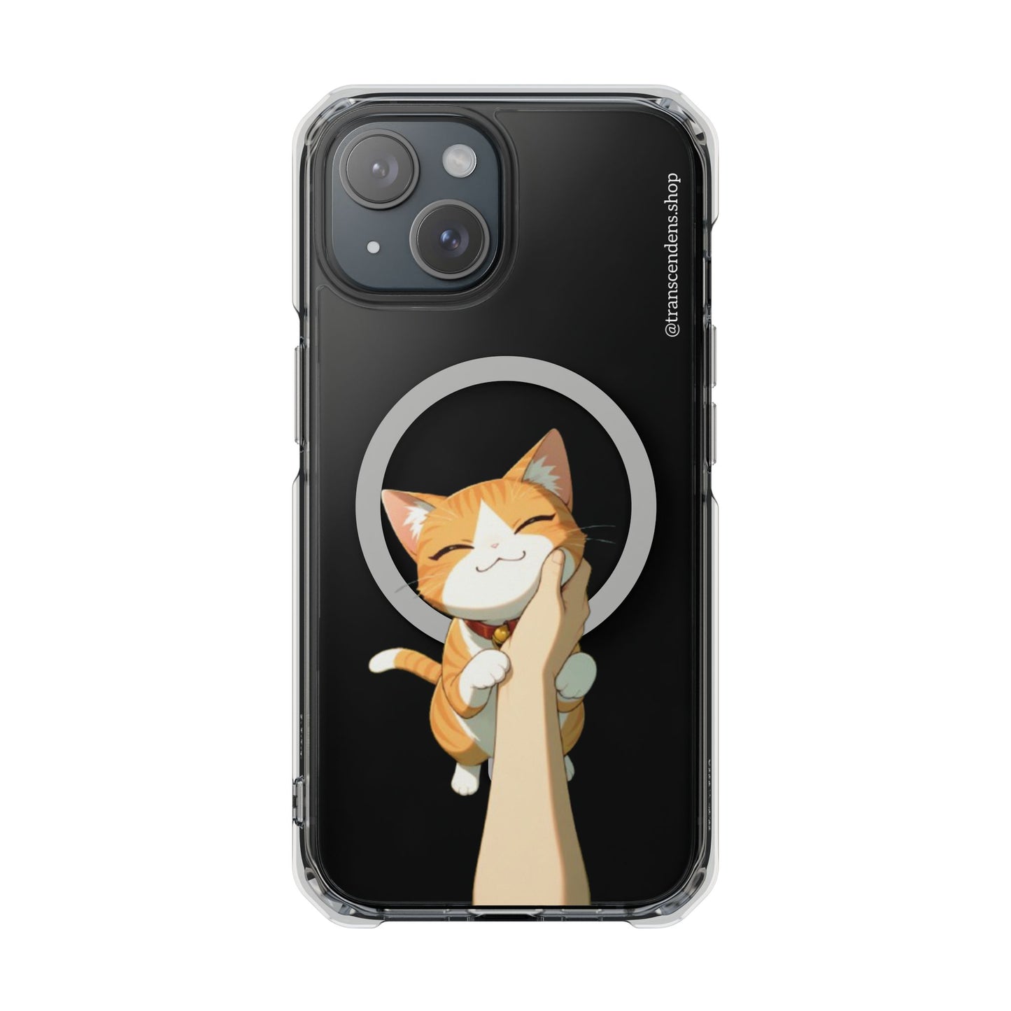 Transcendens Orange Cat Magnetic Clear Impact Cases