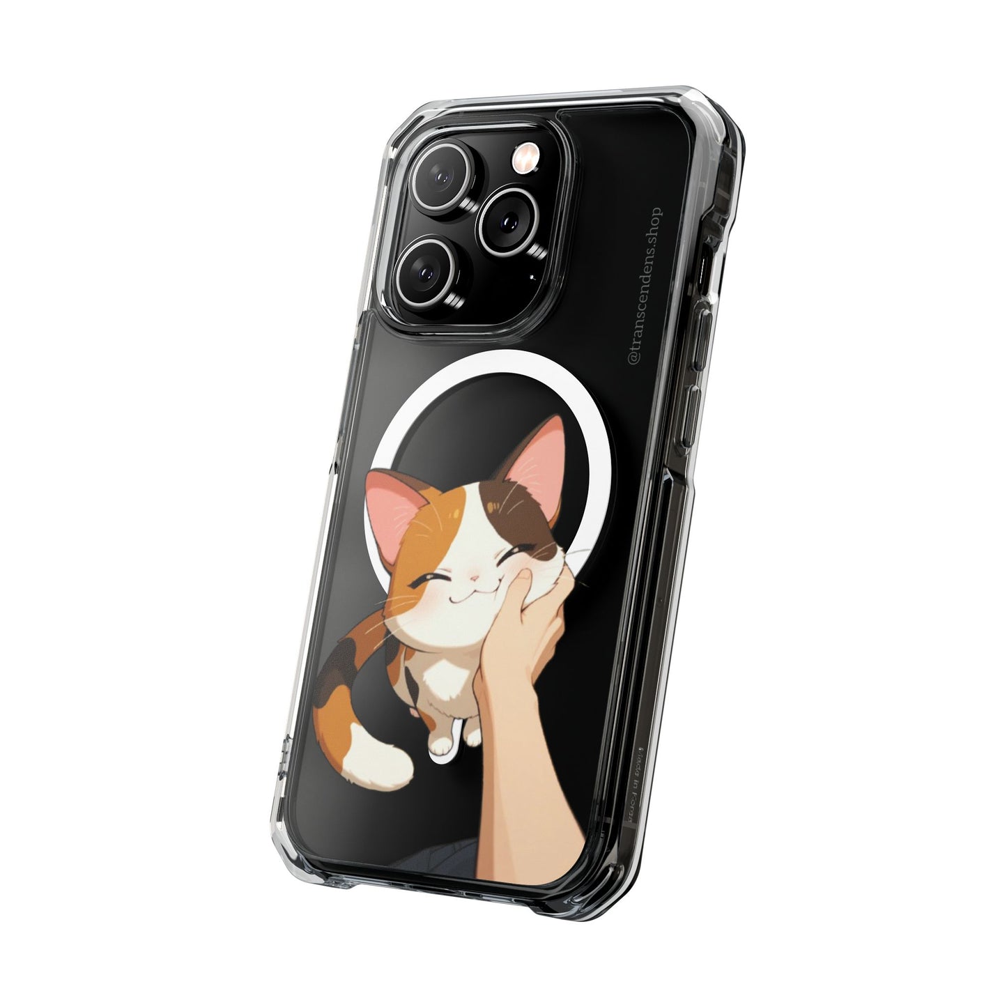 Transcendens Calico Cat Magnetic Clear Impact Cases