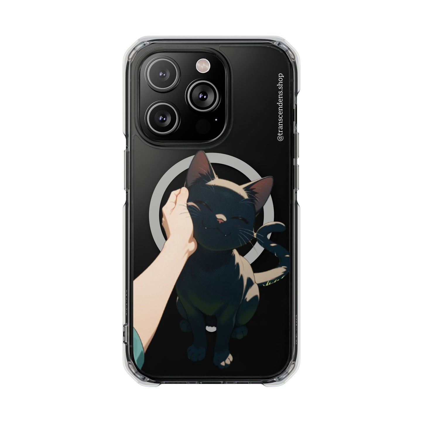 Trancendens Black Cat Magnetic Clear Impact Cases