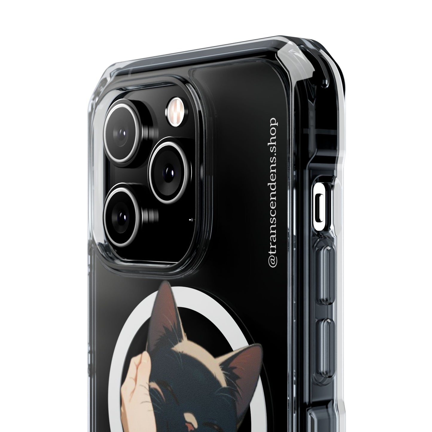 Trancendens Black Cat Magnetic Clear Impact Cases