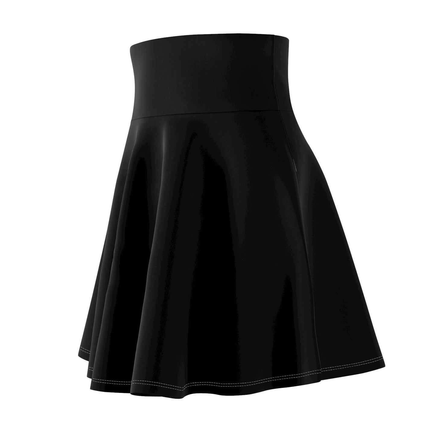 Transcendens Women's Solid Black Skater Skirt