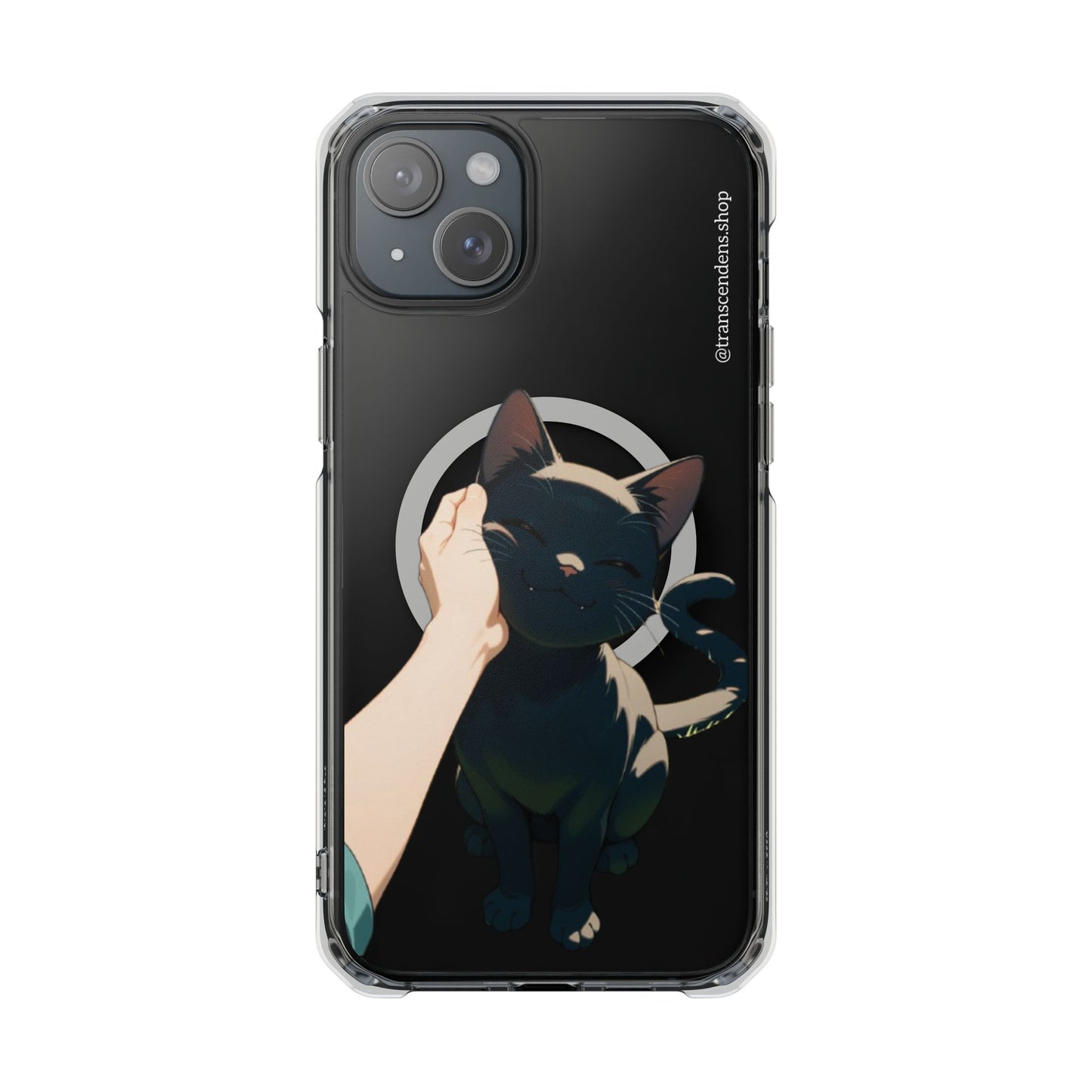 Trancendens Black Cat Magnetic Clear Impact Cases