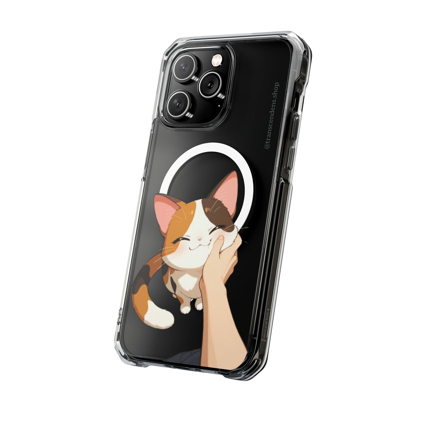 Transcendens Calico Cat Magnetic Clear Impact Cases