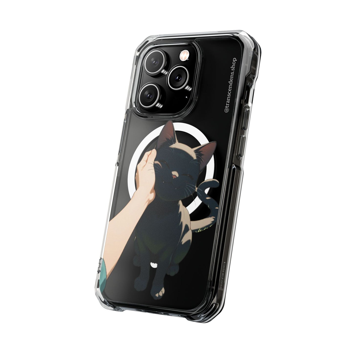 Trancendens Black Cat Magnetic Clear Impact Cases