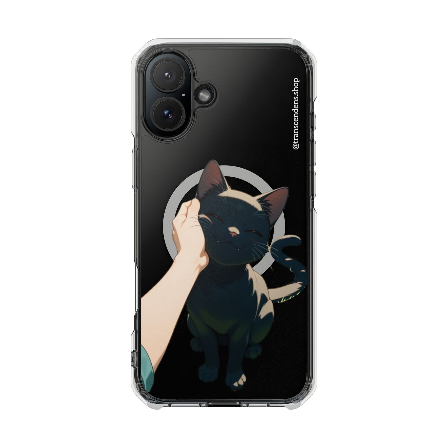 Trancendens Black Cat Magnetic Clear Impact Cases