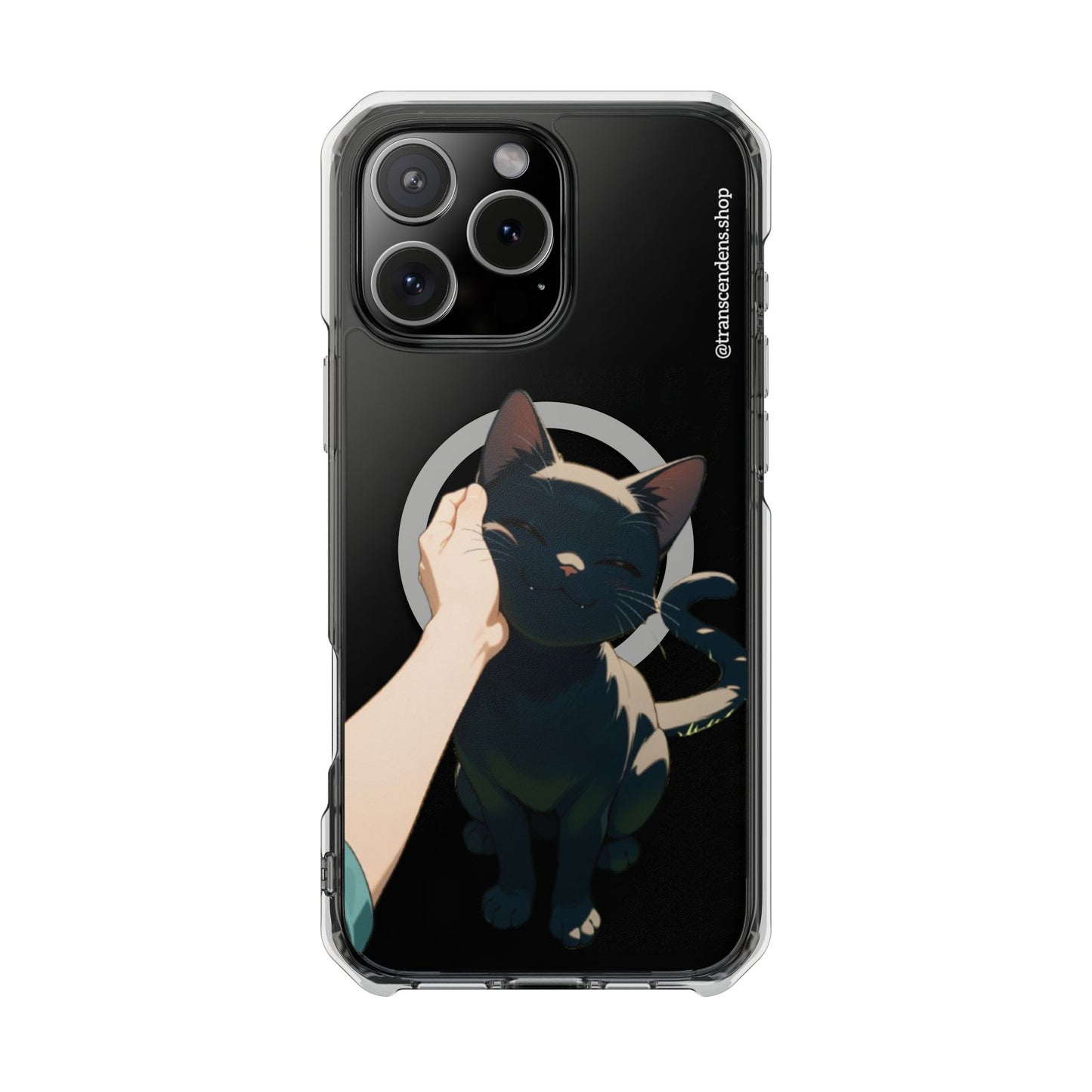 Trancendens Black Cat Magnetic Clear Impact Cases