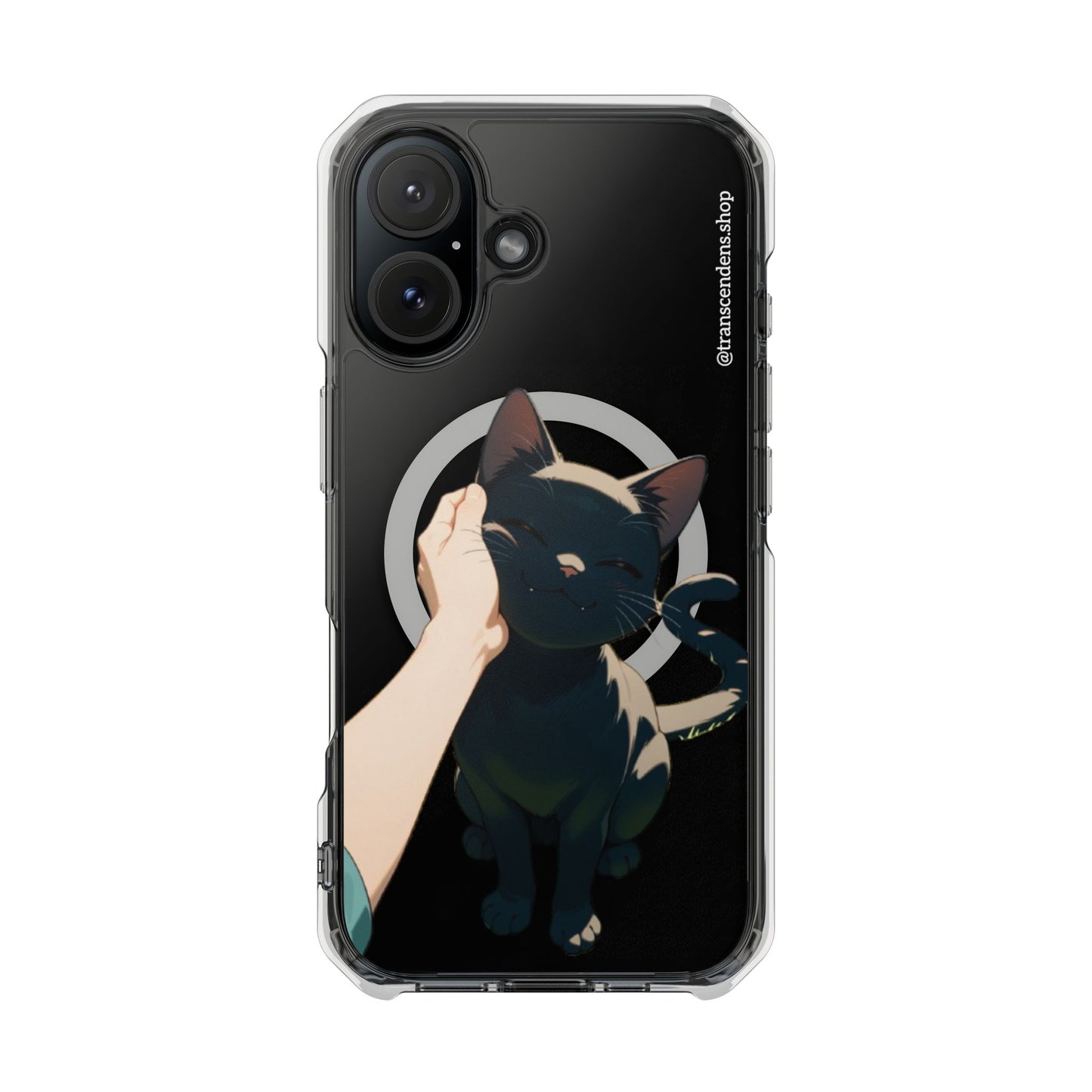 Trancendens Black Cat Magnetic Clear Impact Cases