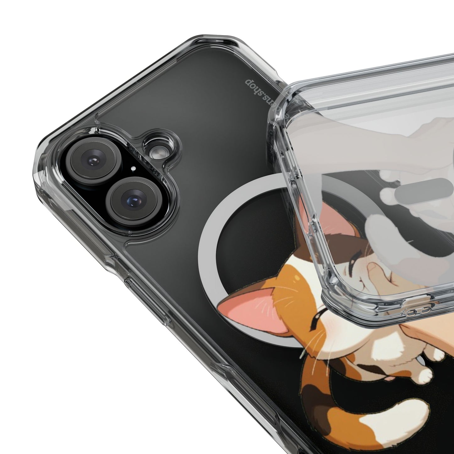 Transcendens Calico Cat Magnetic Clear Impact Cases