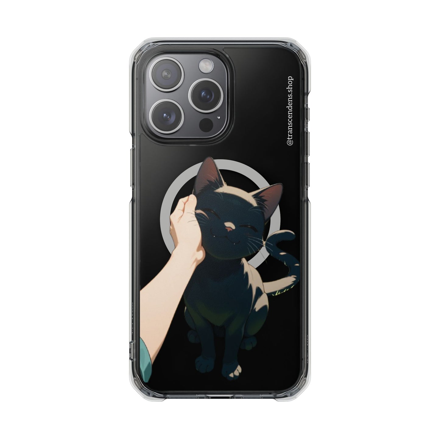 Trancendens Black Cat Magnetic Clear Impact Cases