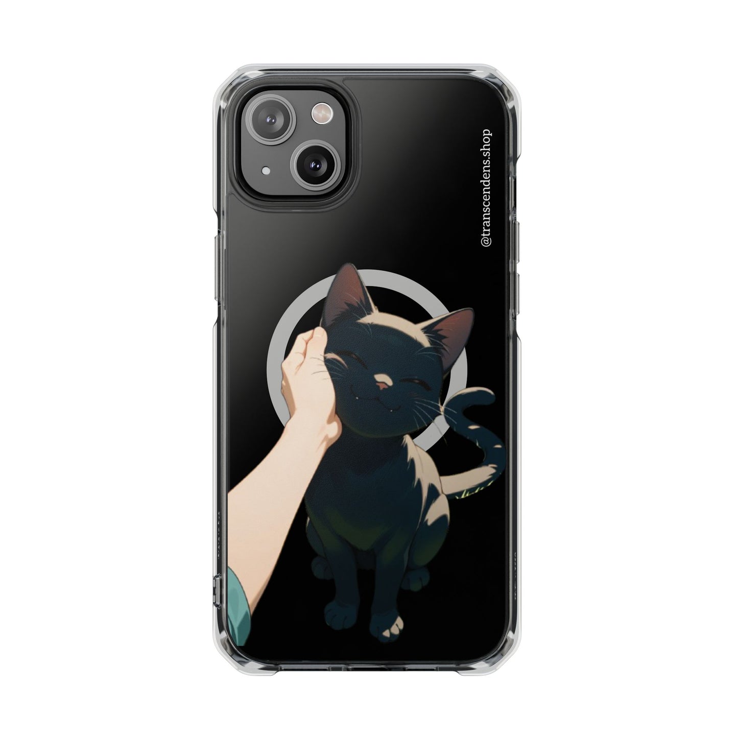 Trancendens Black Cat Magnetic Clear Impact Cases