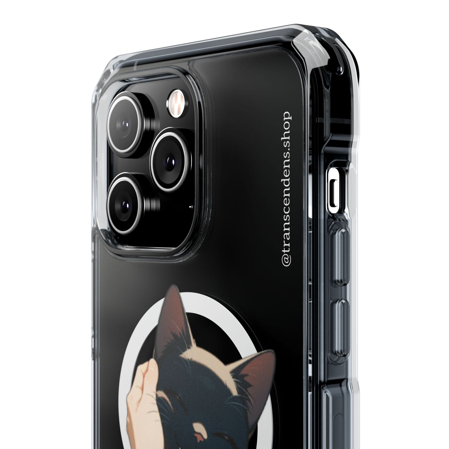 Trancendens Black Cat Magnetic Clear Impact Cases