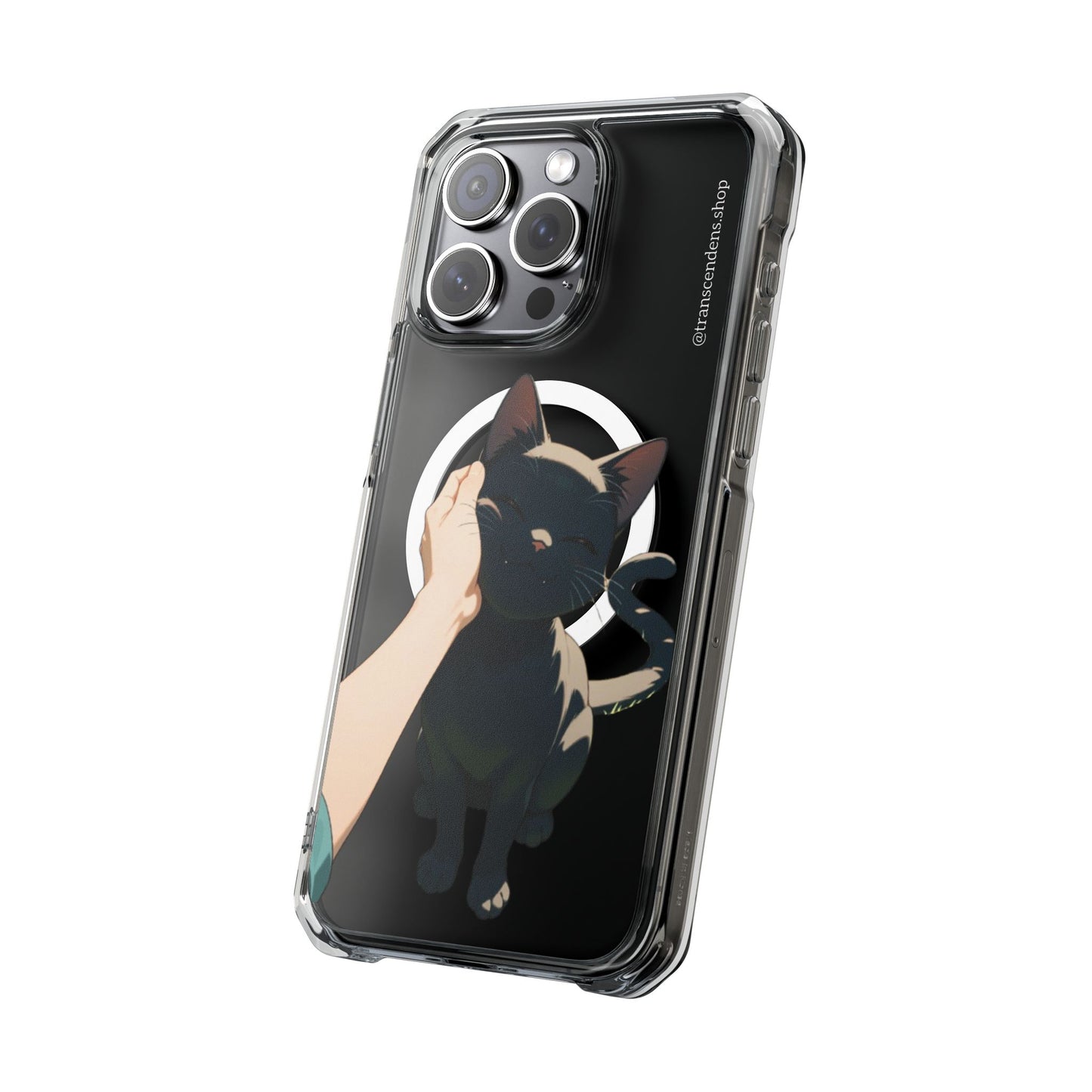 Trancendens Black Cat Magnetic Clear Impact Cases