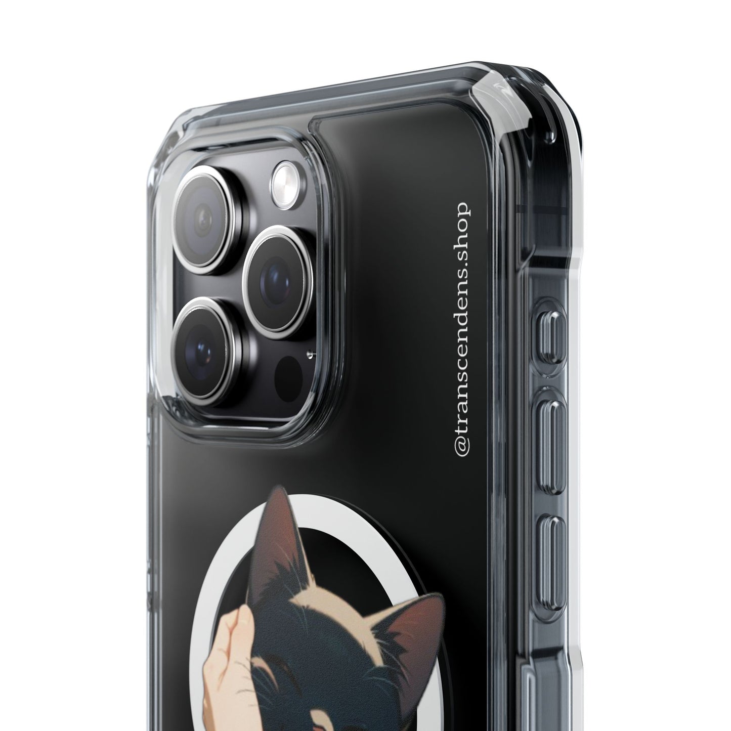 Trancendens Black Cat Magnetic Clear Impact Cases