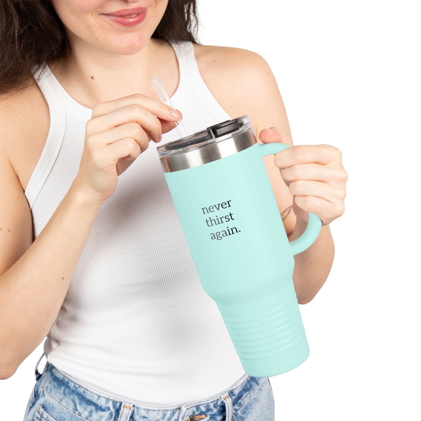 Transcendens Never Thirst Insulated Travel Mug, 40oz