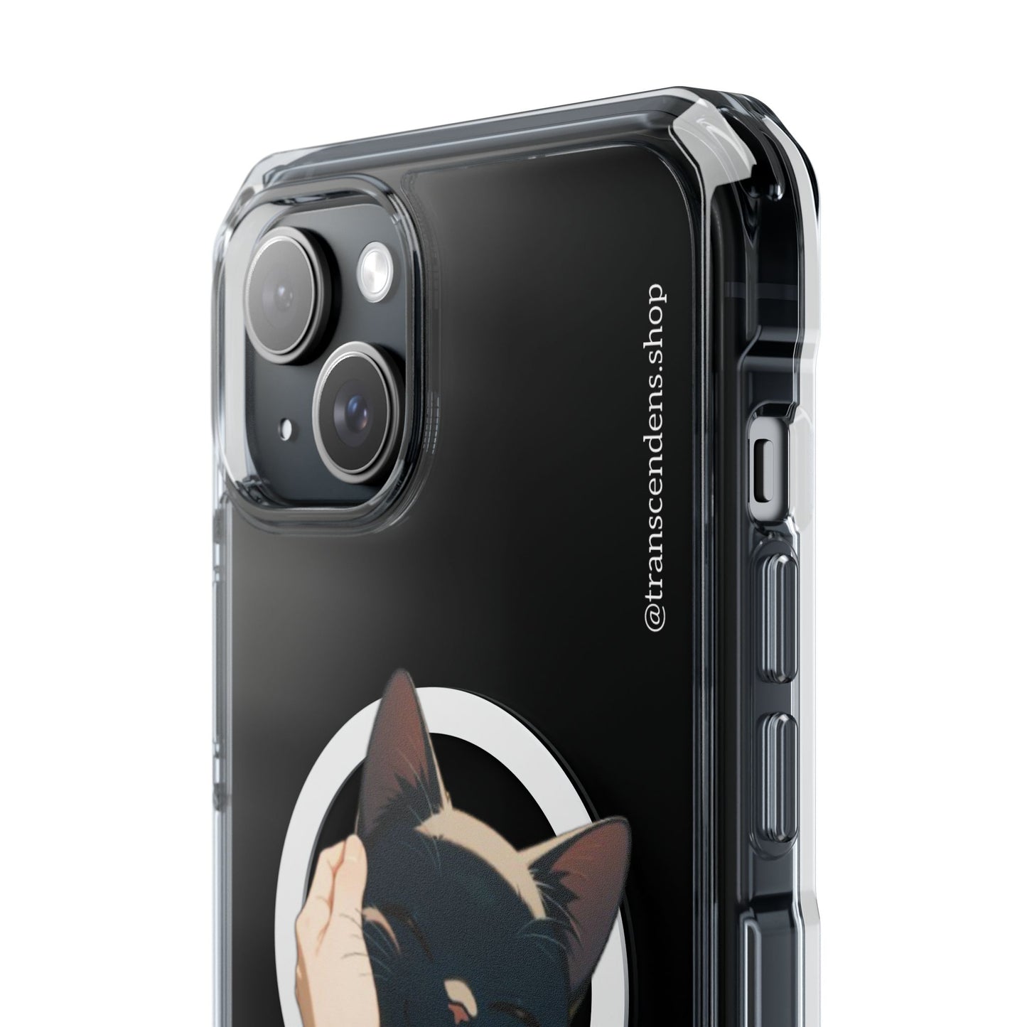 Trancendens Black Cat Magnetic Clear Impact Cases