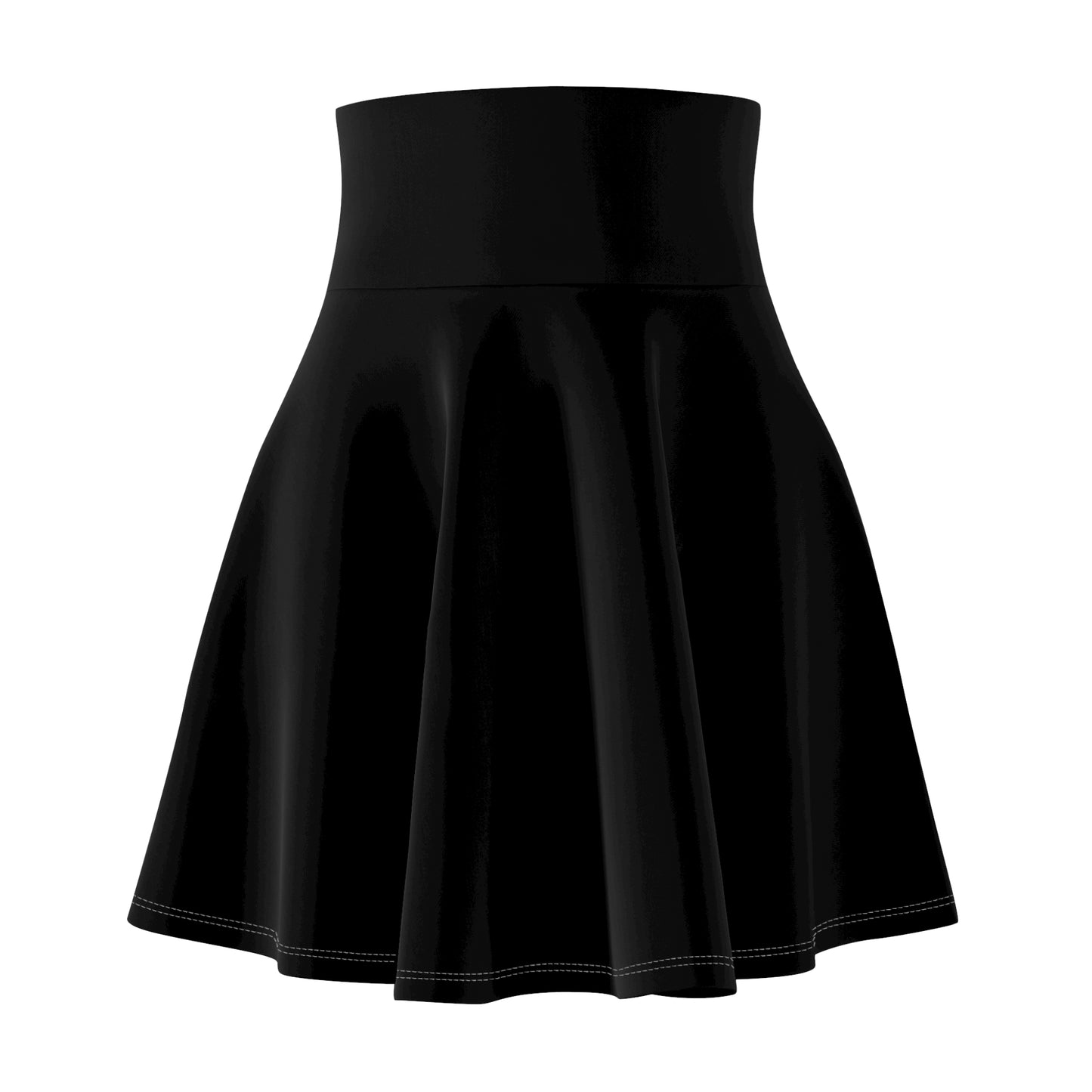 Transcendens Women's Solid Black Skater Skirt