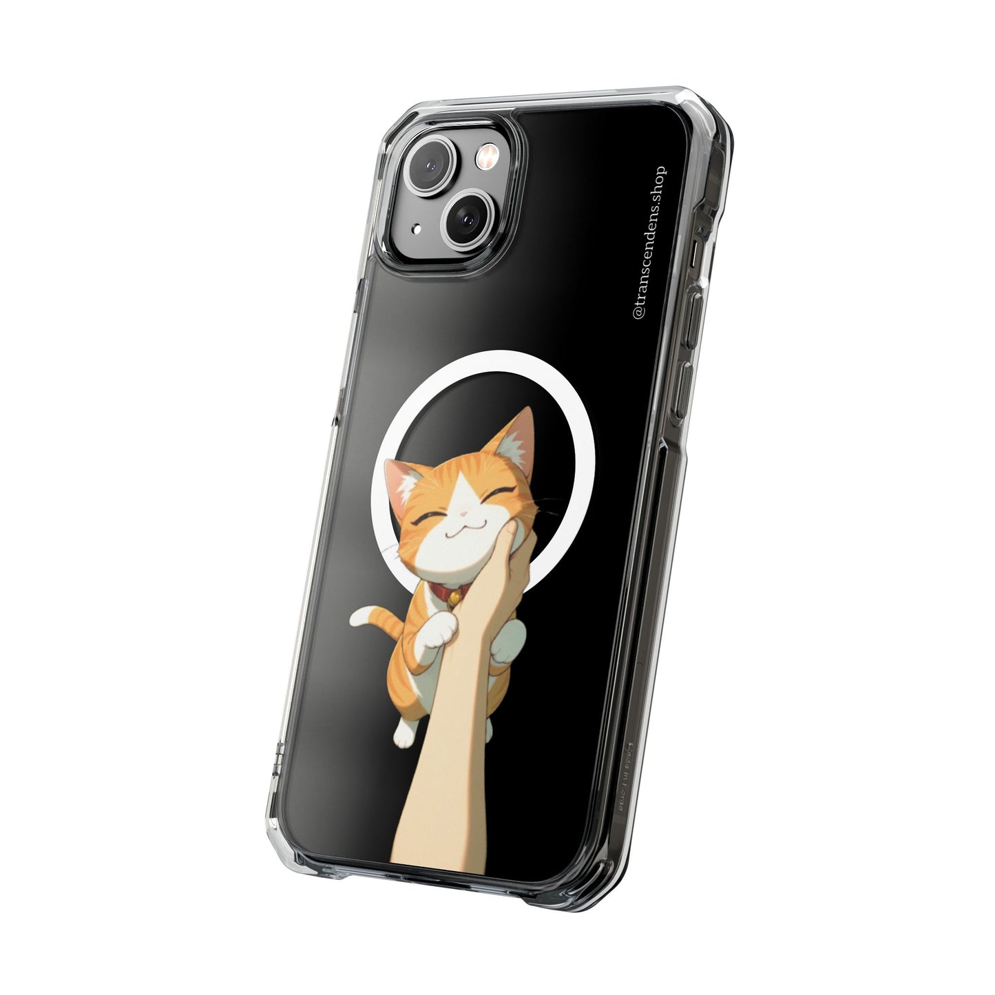 Transcendens Orange Cat Magnetic Clear Impact Cases