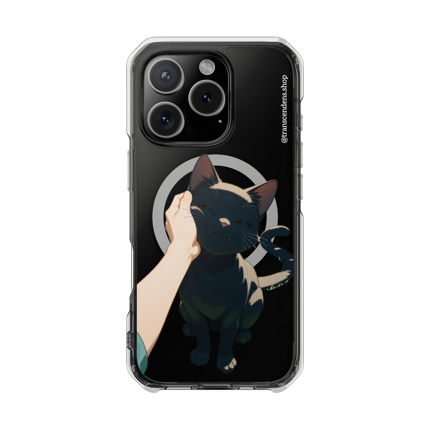 Trancendens Black Cat Magnetic Clear Impact Cases