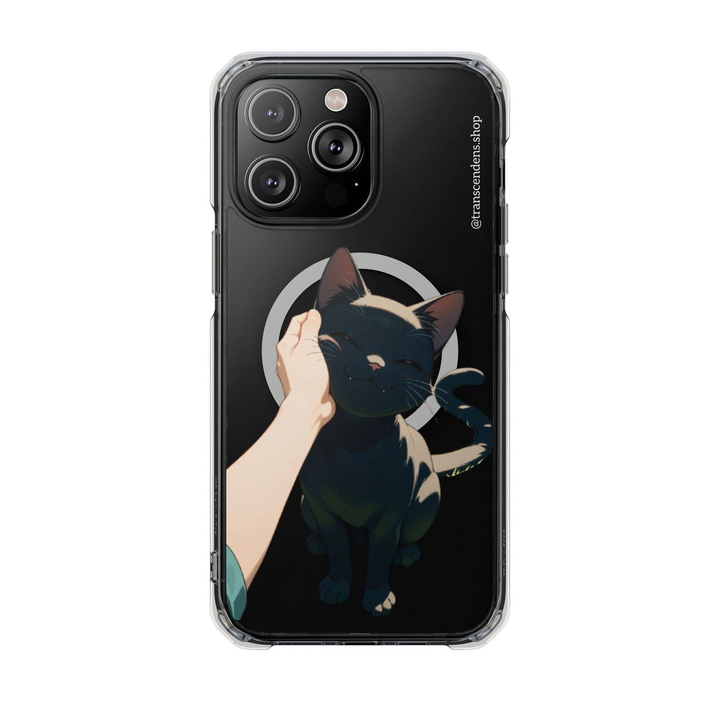 Trancendens Black Cat Magnetic Clear Impact Cases