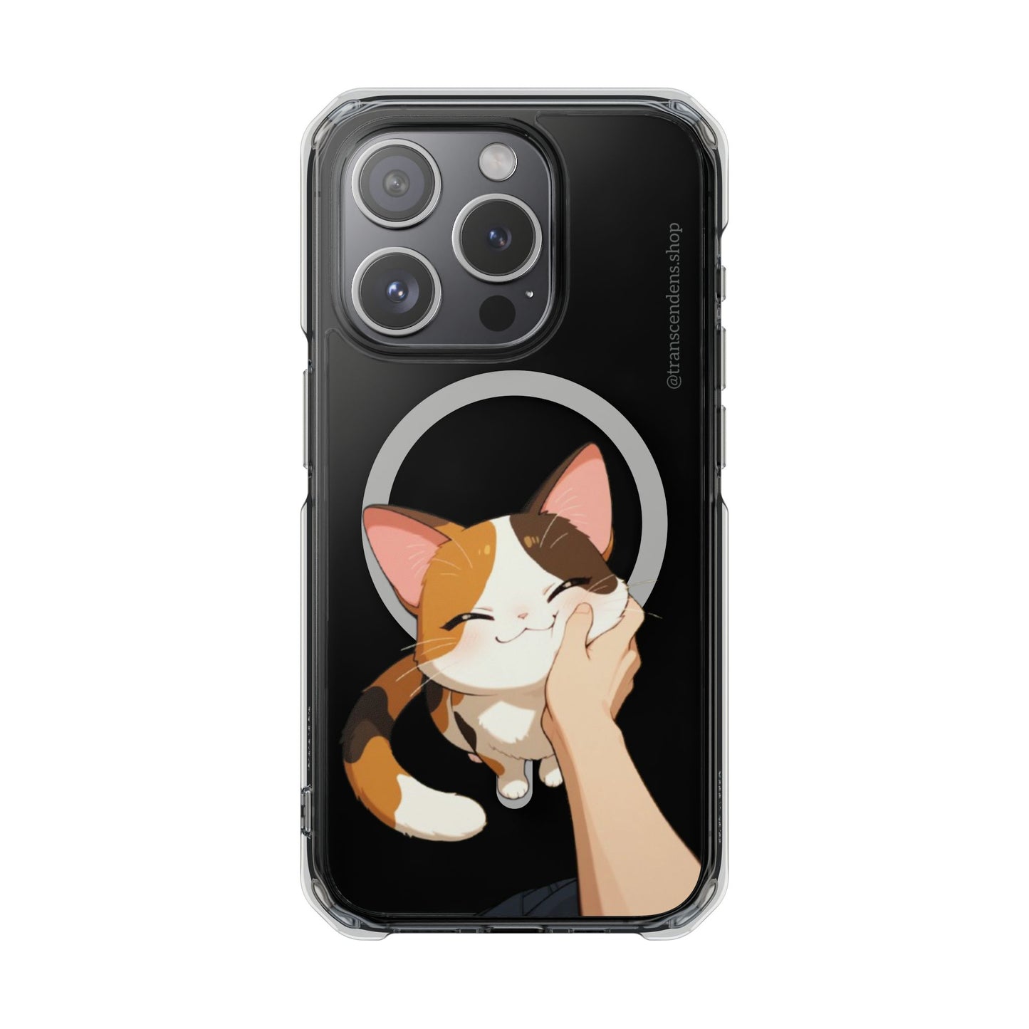 Transcendens Calico Cat Magnetic Clear Impact Cases